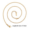 Ten-Piece Stainless Steel Chain Necklace Lot in Gold-Tone with 45 cm Length - Image 30