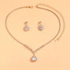3 Wedding Season Women's Droplet Necklace and Earring Set Banquet Party Accessories 4055 - Image 7