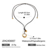 Geometric Pendant Necklace with Wax Cord and Metal Finish Options - Image 25
