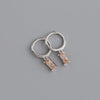 Cubic Zirconia Stainless Steel Small Hoop Earrings For Women Little Pendant Buckle Earrings Party Wedding Jewelry - Image 7