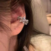 1PC Shiny Zircon Star Clip Earrings for Women Girl Simple Sweet Party Ear Cuff Silver Color Light Jewelry Gift - Image 1