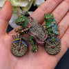 Zinc Alloy Brooch Pin with Decorative Stone Details in Multiple Styles - Image 18