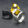 Titanium Stainless Steel Creative Bottle Opener Ring Jewelry For Unisex Punk Simple Party Bar Gift - Image 2
