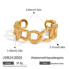 Unique Stainless Steel Metal Wide Cuff Open Bracelet Bangle Gold Pvd Plated Essential - Image 15