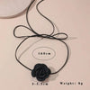 Imitation Pearl Choker Necklace with Lace-Up Bow Detail - Image 15