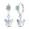 Butterfly Hoop Earrings with Colorful Cubic Zirconia - Image 7