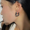 Metal Style Hoop Earrings for Women Heavy Basic Styles Geometric Ear Buckle Vintage Geometry Jewelry Party Gifts - Image 4