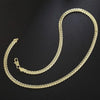 Silver 5MM Gold Full Sideways Chain Necklace For Woman Men Wedding Engagement Jewelry - Image 5