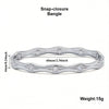 Sun Motif Snap Closure Bangle with Clear Stone Accents - Image 6