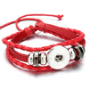 Leather 18MM Snap Button Bracelet Bangle Handmade Braided Leather Snap Bracelets for Women Men Buttons Jewelry - Image 20