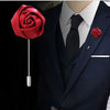 Men Boutonnieres for Wedding Groom Corsage Lapel Pins Ribbon Roses Flower Mensuit Buttonhole Brooch Marriage Accessories - Image 1