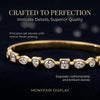JP One Gold Color Snap-on Zircon Bangle, Stainless Steel Irregular Bracelet for Women, Jewelry Gift - Image 3