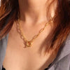 Stainless Steel Heavy Duty Chain Necklace For Women Gold/Silver Color Metal Oval Link Chunky Chain Choker Necklaces - Image 2