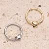 Heart Hinged Clicker Piercing Hoop for 16G Septum and Ear Piercings - Image 17