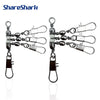 ShareShark 10pcs 4/6/8/10 Squid Jig Lure Swivels Fishing Bearing Rolling Swivel Ring Fishing Connector Fishing Accessories - Image 1