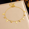 316L Stainless Steel Golden Ocean Series Zircon Pearl Tassel Pendant Anklets Lady Foot Chain Jewelry Gift - Image 24