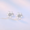 Women's Silver Jewelry Crystal Zircon Snowflake Stud Earrings - Image 6