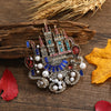 Charming Pink Castle Palace Pendant Woman's Brooch Pin Crystal Rhinestone - Image 7