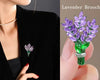 Green Oval Sunburst Brooch with Clear Accents - Image 7