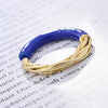 Elegant Blue Drop Glaze Double Color Female Finger Ring Jewelry For Women Christmas Gifts - Image 2