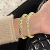 Double Bangle Vintage Cloisonne Bangle Traditional Chinese Hollow Out Flower Bangle Vintage Ethnic Women's Hand Bracelet - Image 1