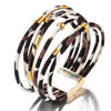 Vintage Metal Tube Leopard Leather Bracelet For Women Men Boho Multilayer Wrap Wide Bracelet Charm Jewelry - Image 3