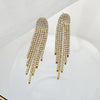 Fyuan Long Tassel Drop Earrings for Women Black Gold Silver Color Rhinestone Dangle Earring Wedding Party Jewelry - Image 14