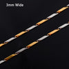 2.5mm/3mm Wide Stainless Steel Bar Link Bamboo Necklace Neck Chain for Women Men's Choker Rock Metal Jewelry Accessories - Image 12