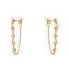 Green White Cubic Zirconia Chain Drop Earrings Gold Color Stainless Steel Pvd Plated Chic Jewelry - Image 7