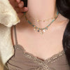 Vintage Bohemian Style Stone Beads Necklace for Women Charm Mang Star Pendant Stacked Clavicle Chain Jewelry Gifts - Image 2