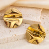 Circular Pleated Ear Clips Without Pierced for Women Personalized Design Irregular Punk Metal Earrings Party Jewelry - Image 1