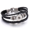 18mm Snap Button Jewelry Bracelets Braided Black Leather Snap Bracelet Fit Snaps Jewelry Magnet Buckle Tan Leather Bracelets - Image 19