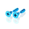 Stainless Steel Screw Stud Earrings in Colorful Finishes 1 Pair - Image 22