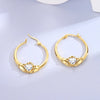 Earring Gold Series Silver Round Hoop Earring Moon Stars Teardrop Cladda Heart Earring For Women Jewellery - Image 3