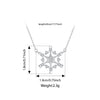 Silver Snowflake Pendant Necklace Sparkling Hexagram CZ Link O-Chain for Women Xmas Winter Gift - Image 7