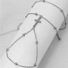 Metal Double Layer Cross Connected Finger Ring Bracelet for Women Simple Gold Color Bead Link Chain Hand Bangles Jewelry - Image 4