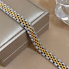Five Layer Stainless Steel Chain Bracelet with Two Tone Links and 10 mm Width - Image 4