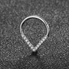 Hinged Heart Nose Hoop in 8 mm or 10 mm Sizes with Gold-Tone or Silver-Tone Choices - Image 5