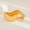 Chunky Heavy Wide Metal Water Drop Bangles for Women Gold Color Open Cuff Thick Irregular Wave Bangle Bracelet Jewelry - Image 10