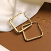 Gold Color Big Square Hoop Earrings For Women Exaggerated Metal Geometric Irregular Circle Earrings Jewelry - Image 5