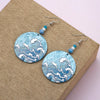 Beach Vacation Style Geometric Round Blue Waves Acrylic Earrings For Women Elegant Casual Charming Ladies Party Jewelry - Image 5