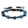 Royal Blue Tiger Eye Stone Beads Bracelet for Women Men Handmade Braided Rope Knot Bangle Couple Adjustable Jewelry Gift - Image 7