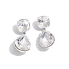 Stainless Steel K9 Crystal Drop Earrings Stainless Steel Dual Layer Jewelry - Image 9