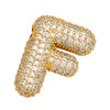 Stainless Steel Bubble Letter Necklace for Women Girls Shiny Zircon Rhinestone Alphabet 26 A-Z Dainty Balloon Choker - Image 29