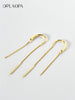 Silver Long Chain Drop Earring Simple Delicate Party Birthday Gift Jewelry For Women - Image 1