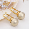 Black Beads Pendant Earrings For Women Stainless Steel Gold Plated Earrings Women's Imitation Pearl Earring Woman Jewelry - Image 4