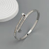 nail zircon stainless steelGold-plated bracelet couple bracelet, wife gift - Image 2