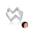 Silver Mono Clip Earrings for Girl CZ Platinum Plated Ear Cuffs Non Piercing for Women Wedding Party Jewelry - Image 13