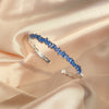 Cubic Zirconia Cuff Bangles for Women Baguette Men Open Bracelet Party Jewelry - Image 8
