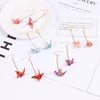 Kranich Earrings Origami Miniblings Bird Cranes Faltkunst Senbazuru Paper - Image 2